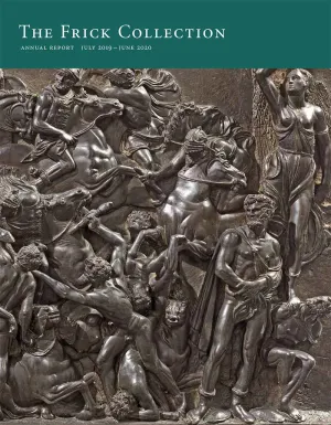 cover of 2019-20 Annual Report, with relief of figures in war